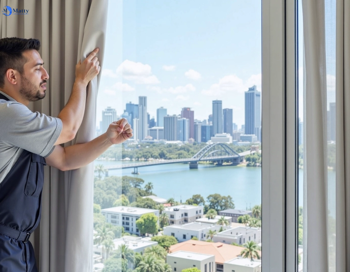 Professional curtain steam cleaning service glenferrie-vic QLD by Matty Curtain Cleaning