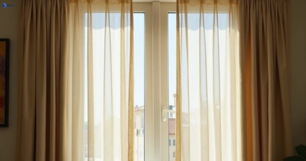 Dull dusty drapes in glenferrie-vic before professional cleaning
